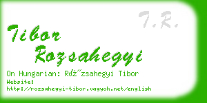 tibor rozsahegyi business card